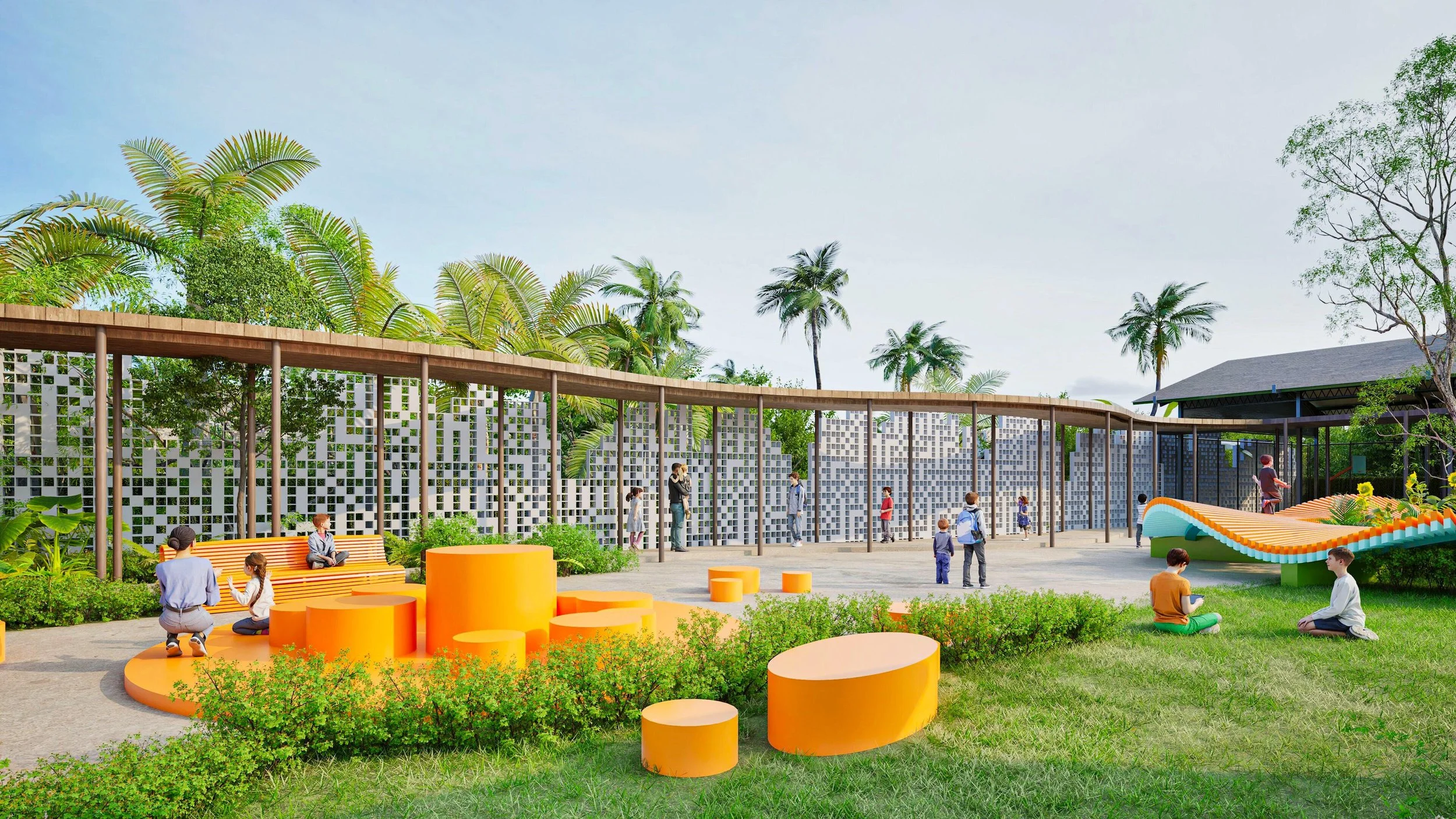 Project — shaded outdoor courtyard